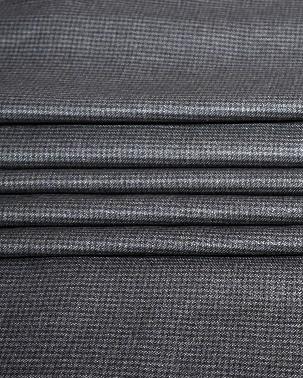 Grey & Black Houndstooth Tweed Blazer Fabric